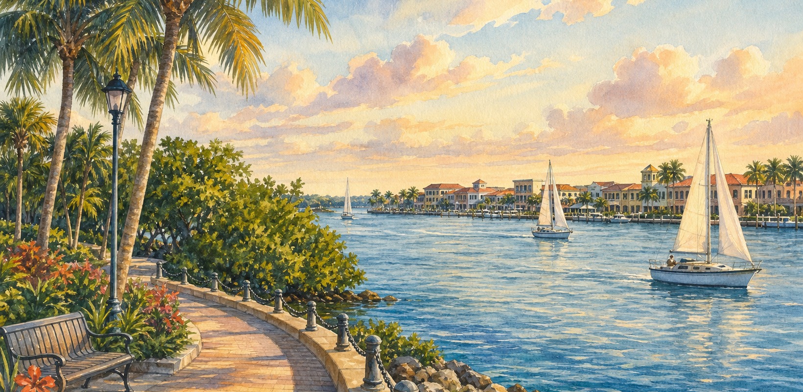 Punta Gorda waterfront where the Peace River meets Charlotte Harbor