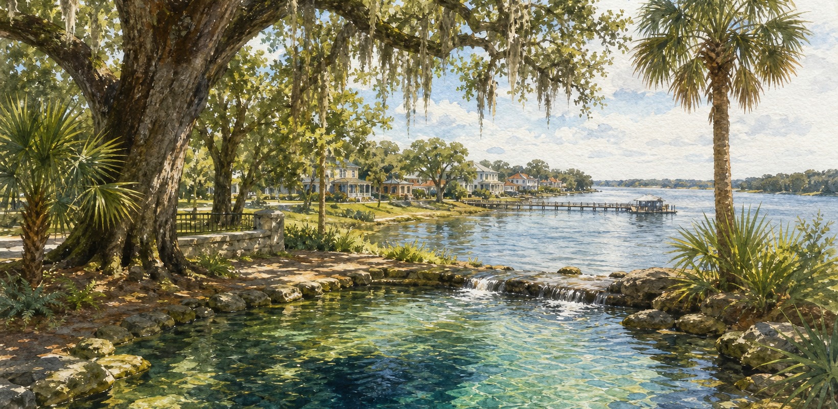 Green Cove Springs riverfront and spring-fed park