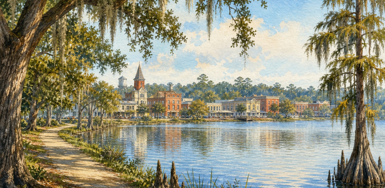 Historic Lake City beside Lake DeSoto