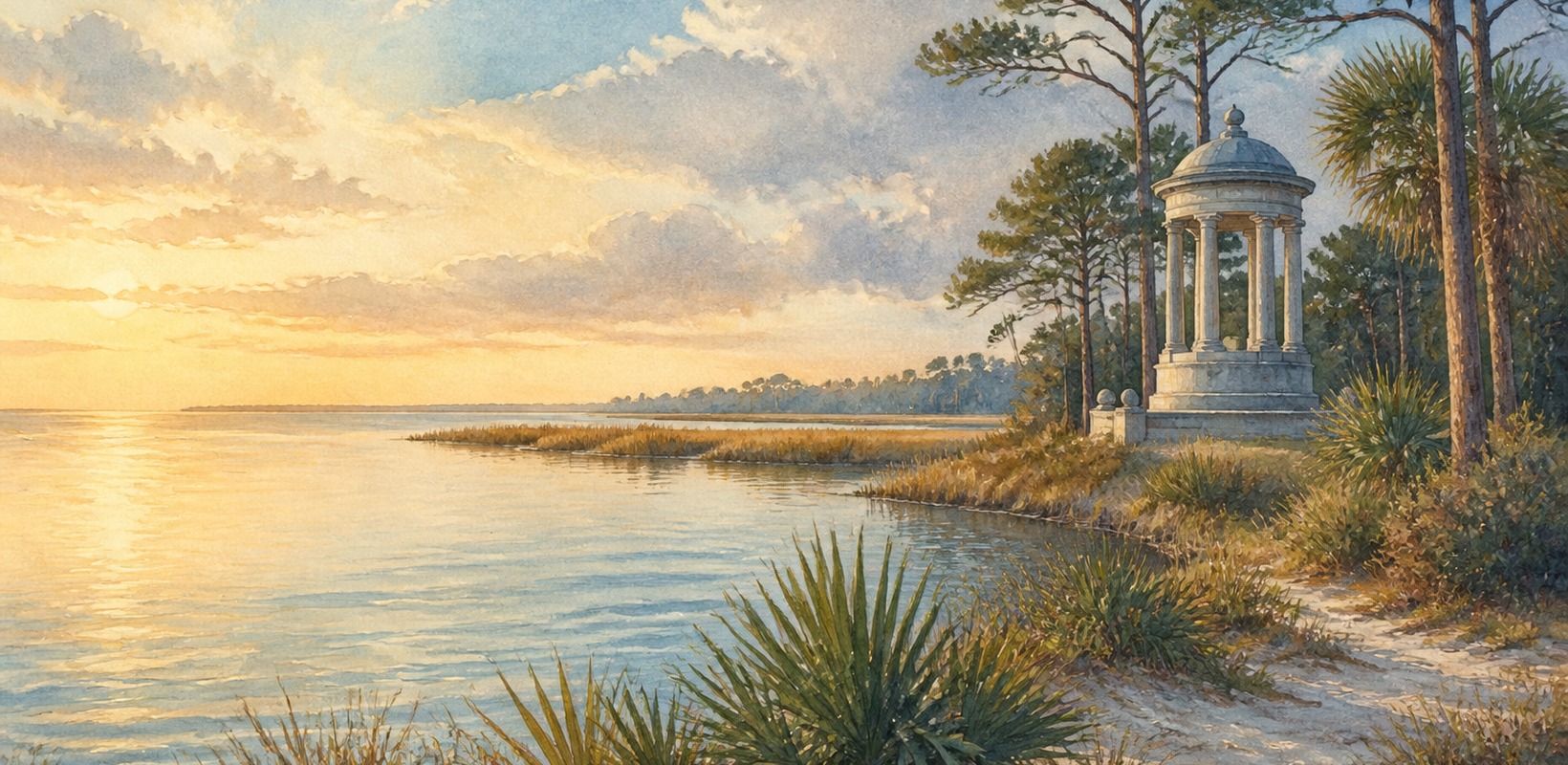 St. Joseph Bay and Florida's constitution monument