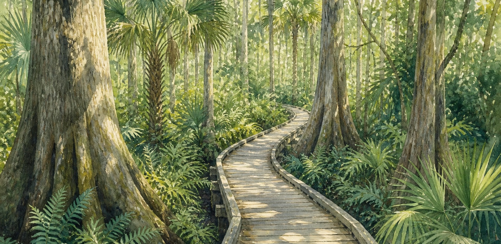 Ancient hammock boardwalk near Sebring