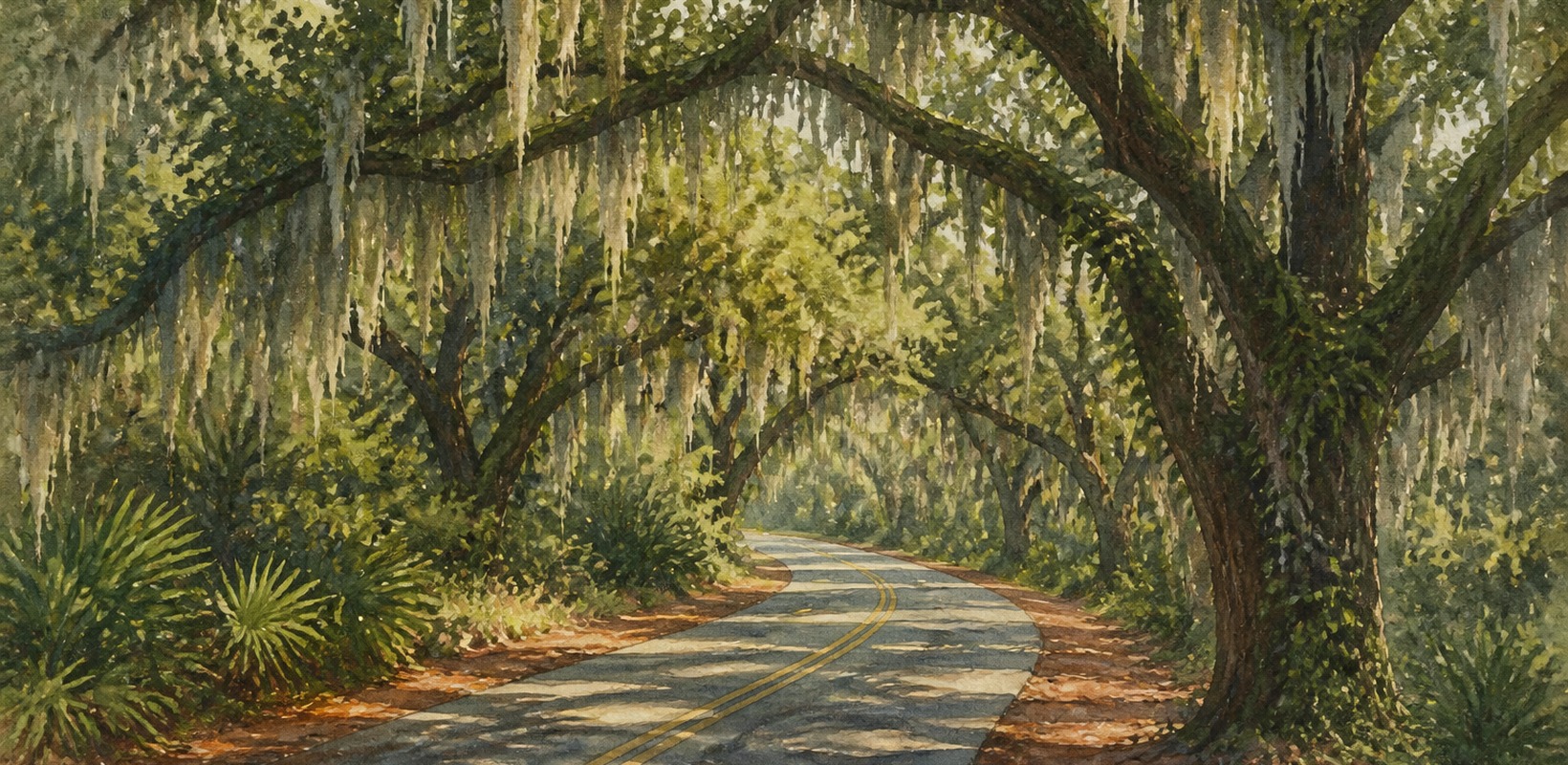 Live-oak canopy road outside Tallahassee