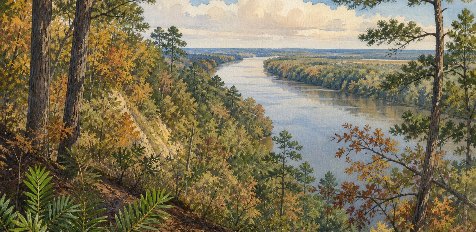 Torreya State Park bluff above the Apalachicola River